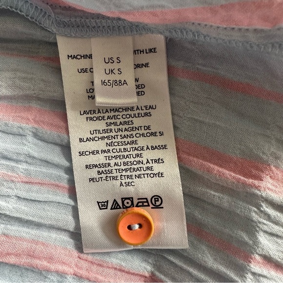 Maeve by antroplogie Gauzy Tiered Tunic Tank Flowy Striped women’s Top Blue - Picture 11 of 13